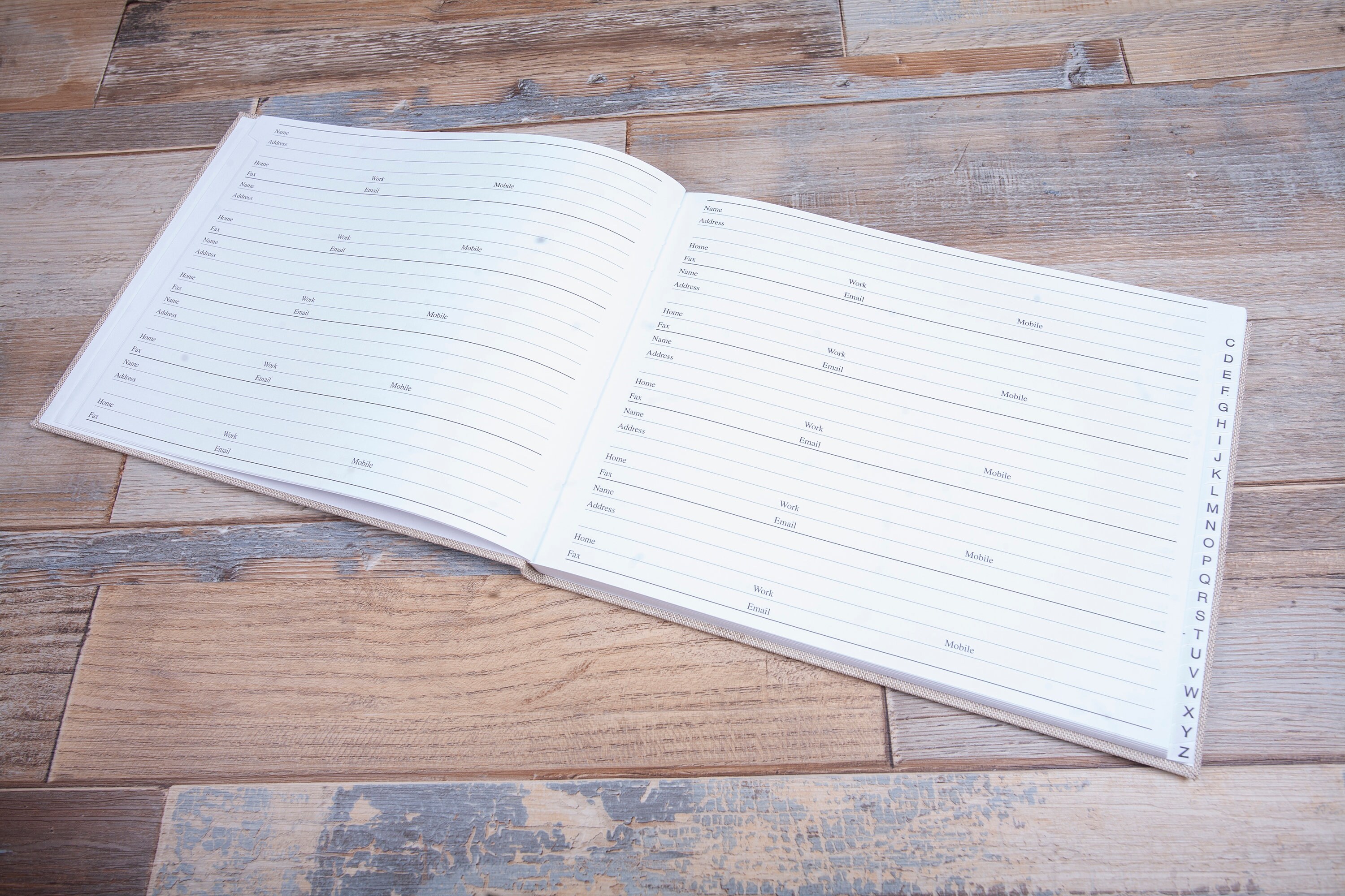 Linen Address & Telephone Book Small and Large Format Etsy UK