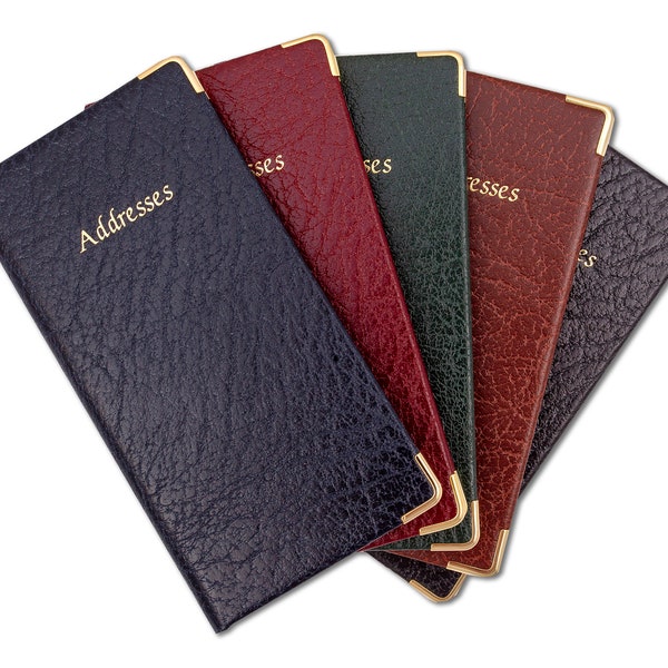 Slim Address book, Contacts Books , Handbag/Breif Case Address book , Jacket Pocket Address Book Real Leather