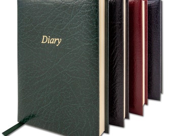 Real Leather Any Year Diary: Handmade Montana Grained Journal