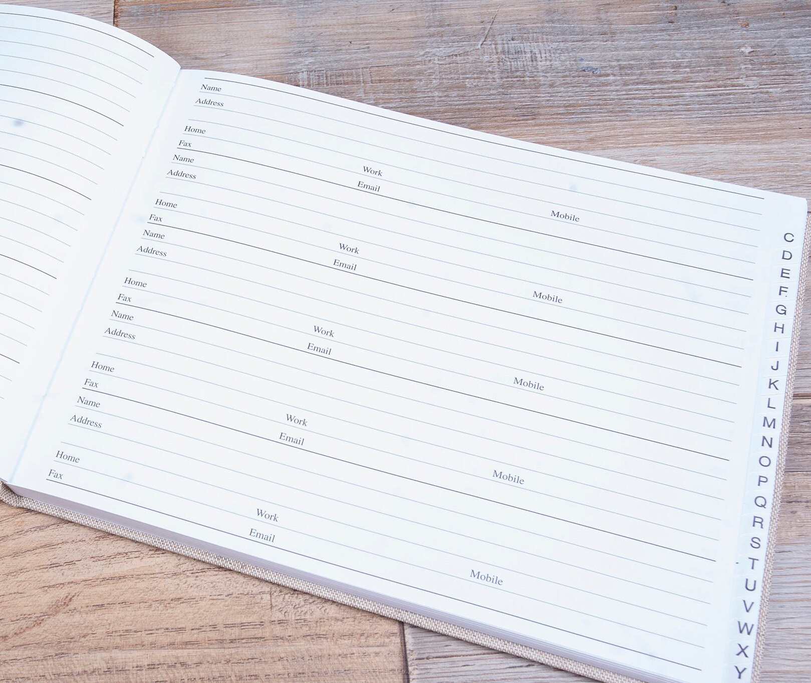 Linen Address & Telephone Book Small and Large Format Etsy UK