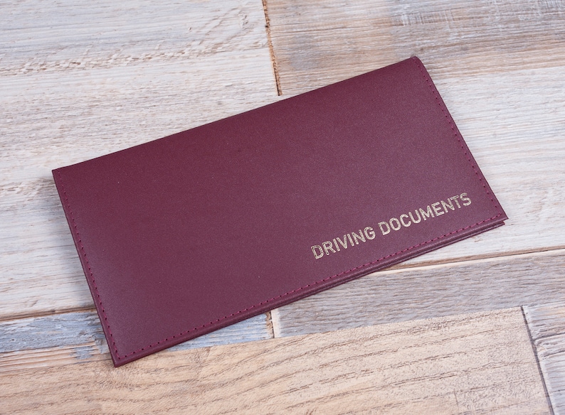 Portefeuille en cuir pour permis de conduire, porte-documents de conduite, organiseur de documents de conduite image 3