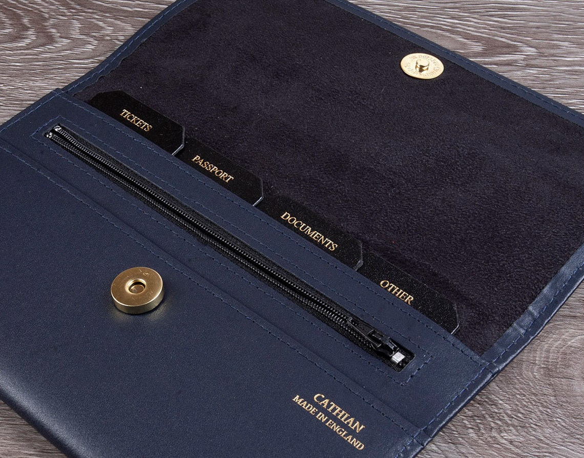 Deluxe Leather Travel Documents Wallet Travel Organizer Etsy UK