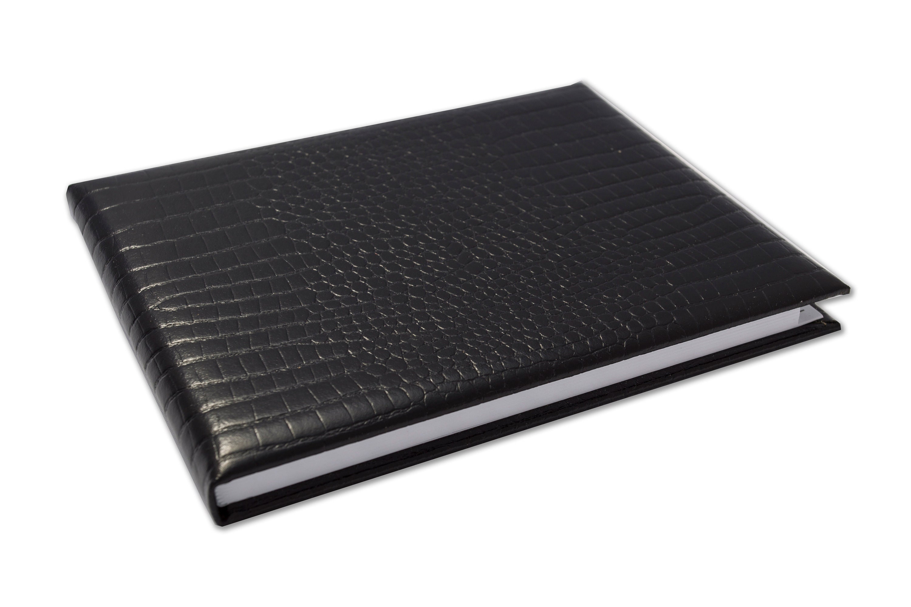 Real Leather Address Book A5 Landscape Desk Address Book Croc Etsy UK