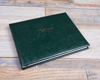 Visitors Book ,Visitor Comments book, Hotel Guest Comments Book, Guest book, Reception book Real Leather Montana Grain