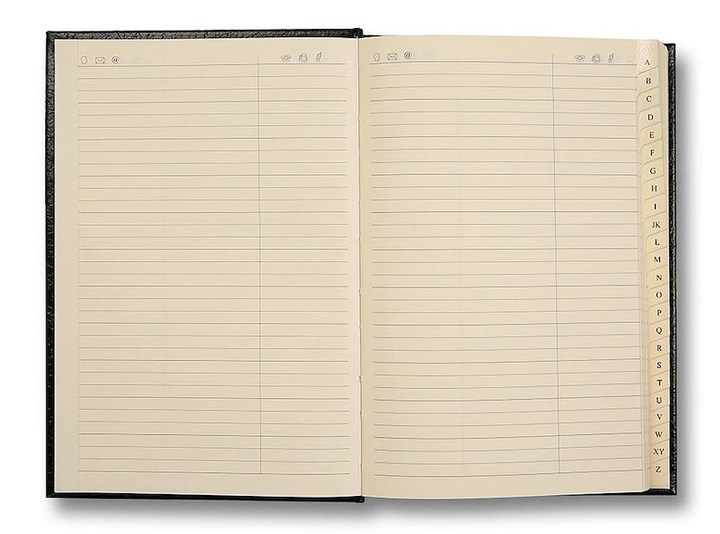 Leather A5 Address Book Desk Address Book Contacts Books Etsy UK