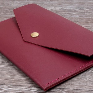 Deluxe Passport Holder Envelope Travel wallet I.D Wallet, Travel Documents Holder Smooth Fincell Leather image 3