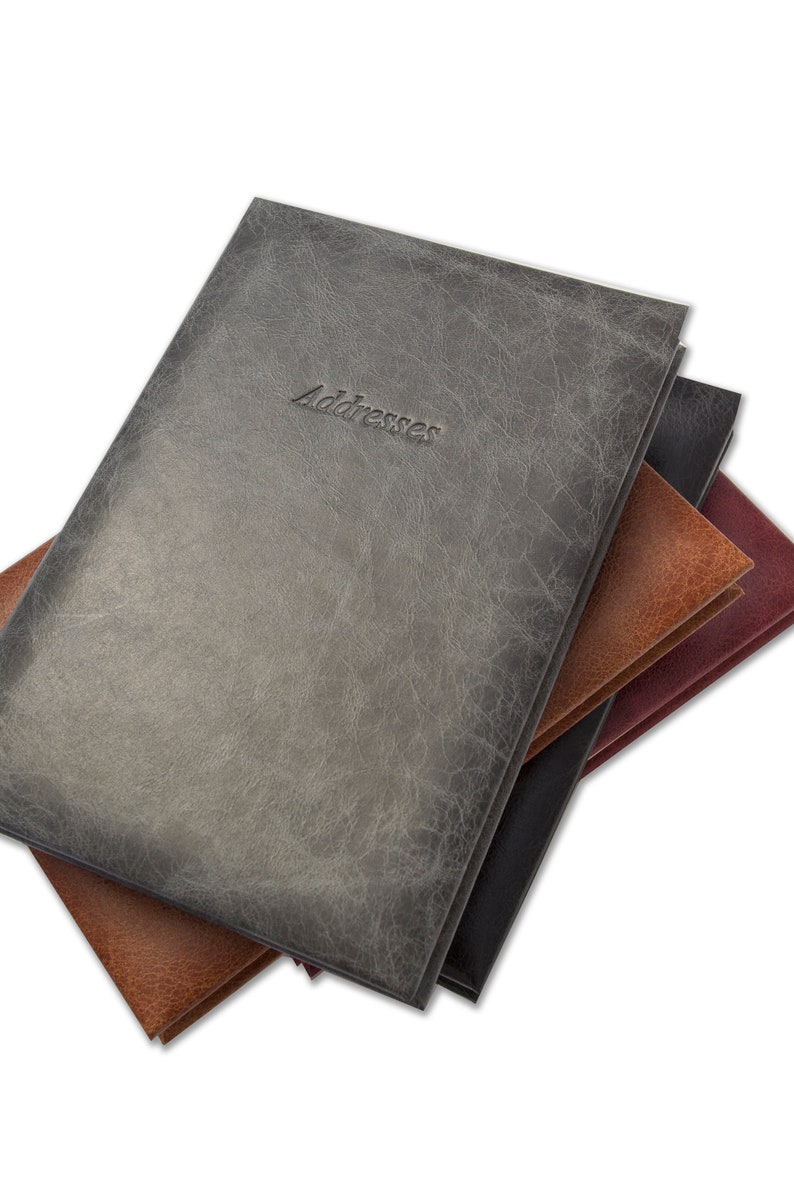 Leather A5 Address Book Contacts Book Desk Address Book Etsy UK