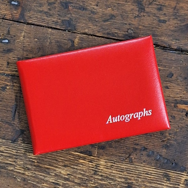 Autograph Book, Signatures book, Real Leather