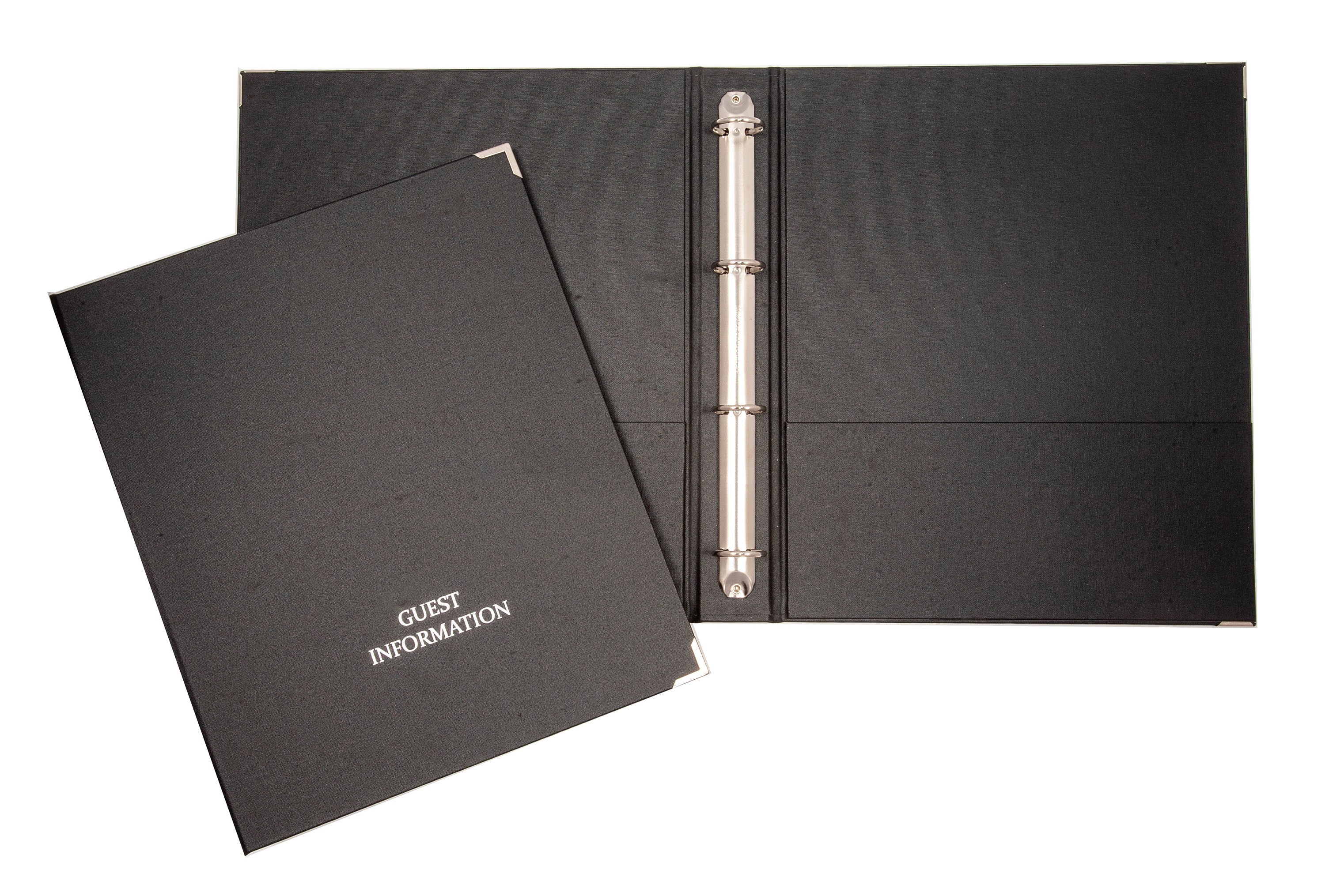 Deluxe Buckram Guest Information Folder: A4 Size, Silver Embossed - Etsy UK