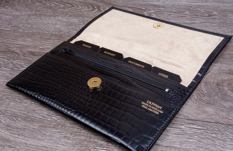 Deluxe Travel Organiser Documents Wallet Travel Wallet Real Etsy