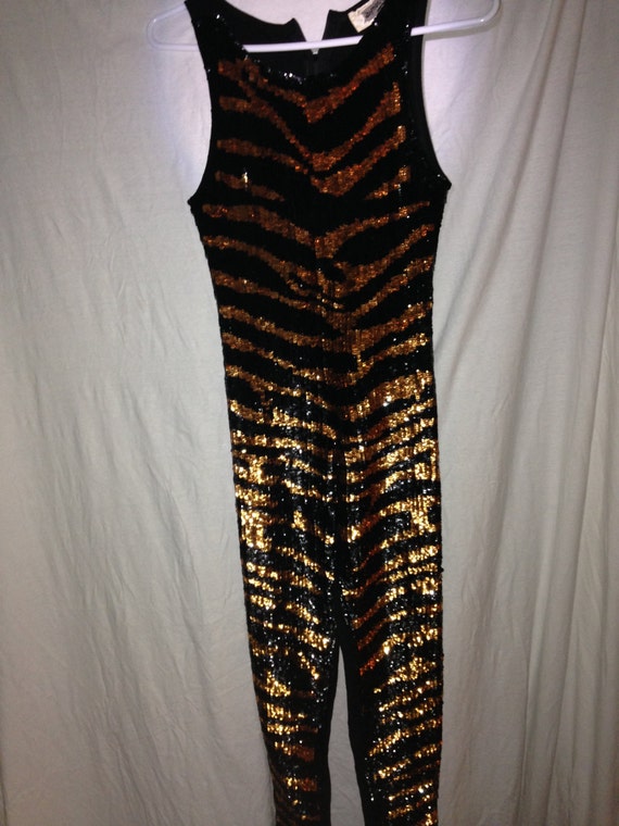 Jumpsuit - Sequin Tiger Print