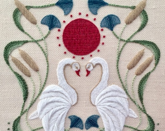 Crewel kit Cobs And Rushes By Day, Crewel Embroidery Kit Cobs And Rushes By Day, Crewel work Kit Cobs And Rushes By Day