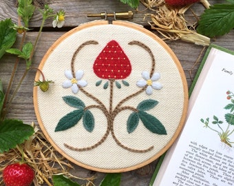 Crewel Kit A Strawberry Fair, Crewel Embroidery Kit A Strawberry Fair, Crewelwork embroidery kit A Strawberry Fair