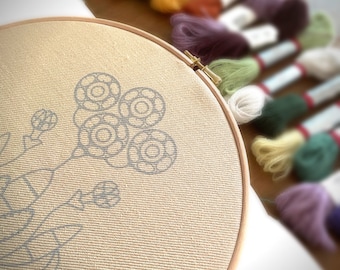 Printed Linen Twill, The Auricula Collector.