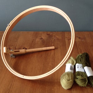 Bastidores de bordado de 10 pulgadas y 25 cm con tallo para trabajar con estructura de asiento de Elbesee.