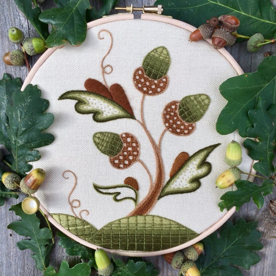 The Merry Monarch Crewel Embroidery Kit: Beginner Level