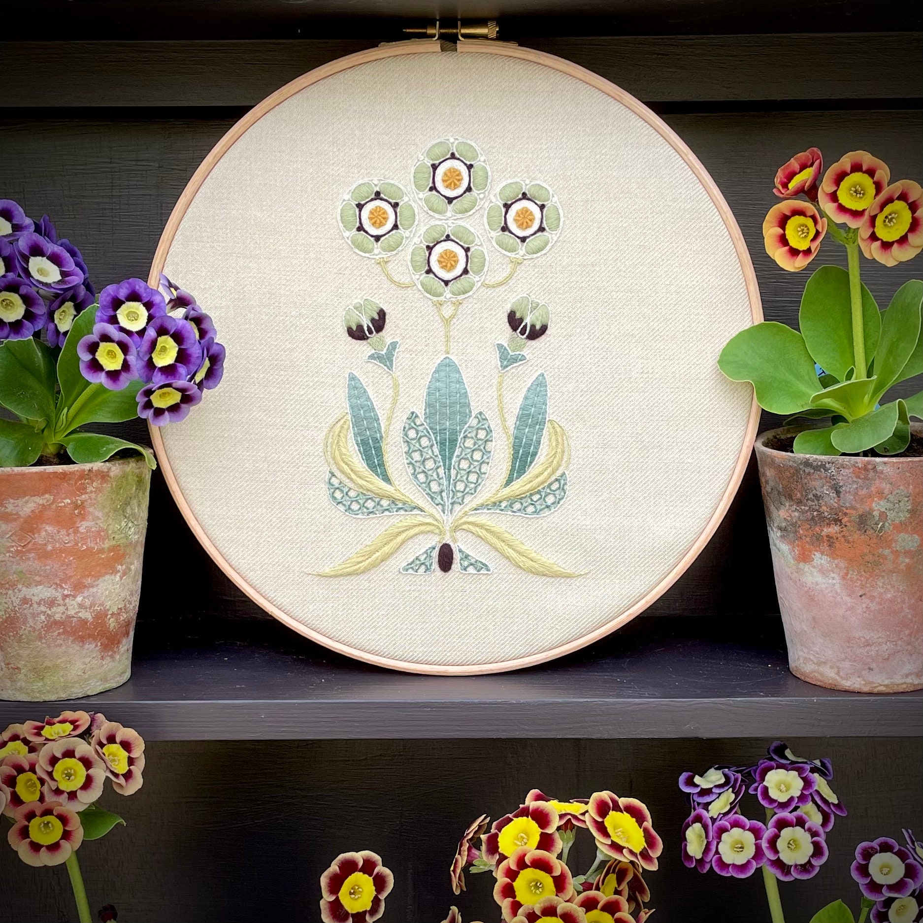Kit De Broderie Caron Hallmark - Plante Suspendue, 5x7, 1978, Neuf