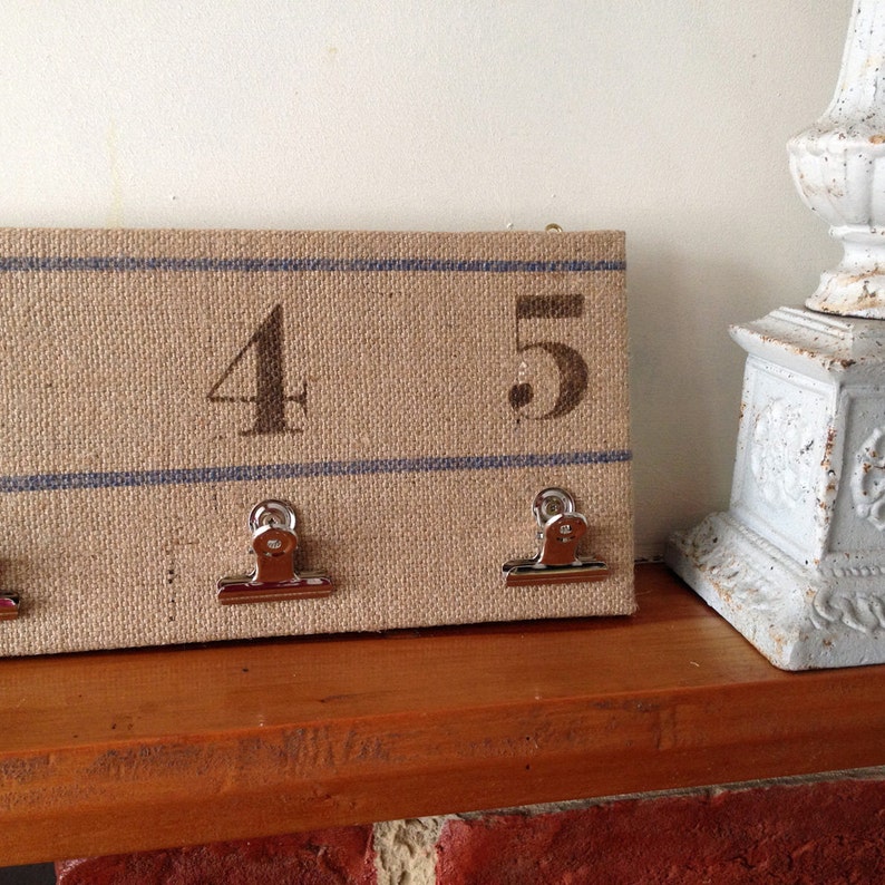 Hand Crafted Clip Board with French Industrial Numbers image 2