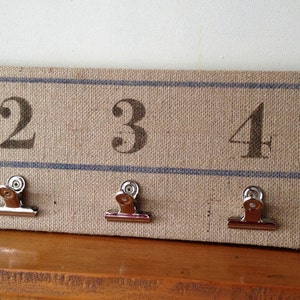Hand Crafted Clip Board with French Industrial Numbers image 3