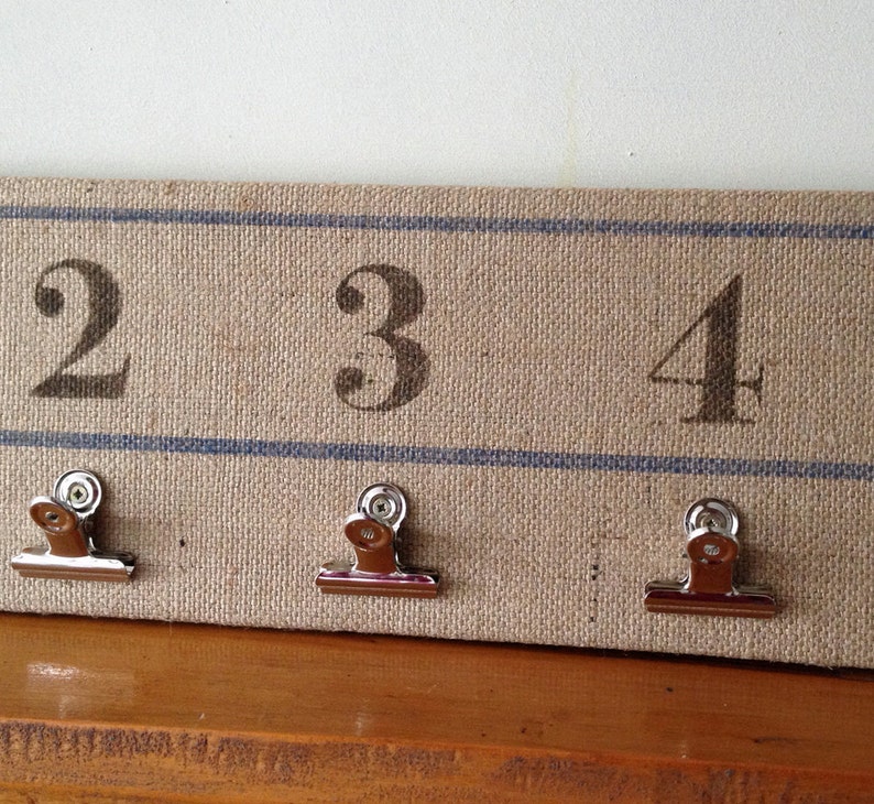 Hand Crafted Clip Board with French Industrial Numbers image 3