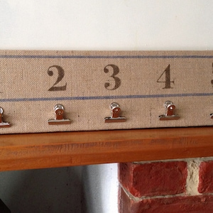 Hand Crafted Clip Board with French Industrial Numbers image 1