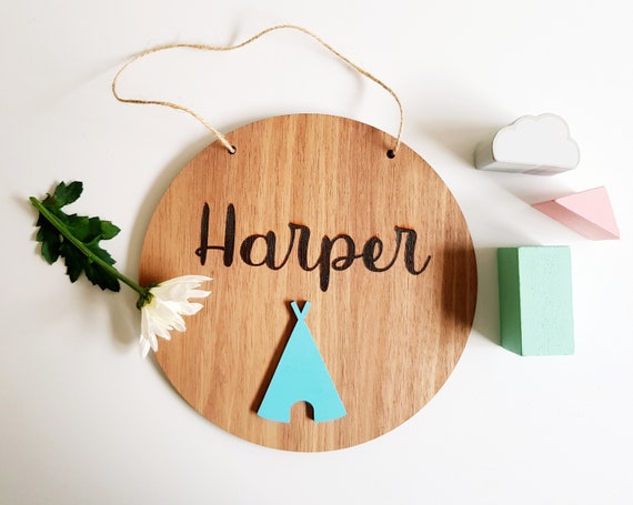 baby nursery name wall art