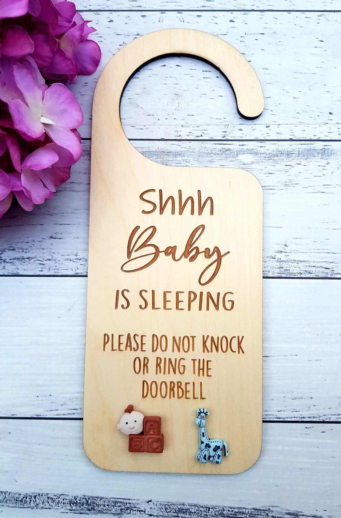 Baby Sleeping Door Sign Do Not Knock sign for baby | Etsy