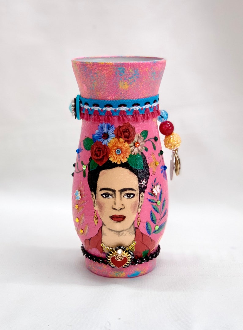 Frida Decor Frida Kahlo Glass Vase Frida Kahlo Party | Etsy