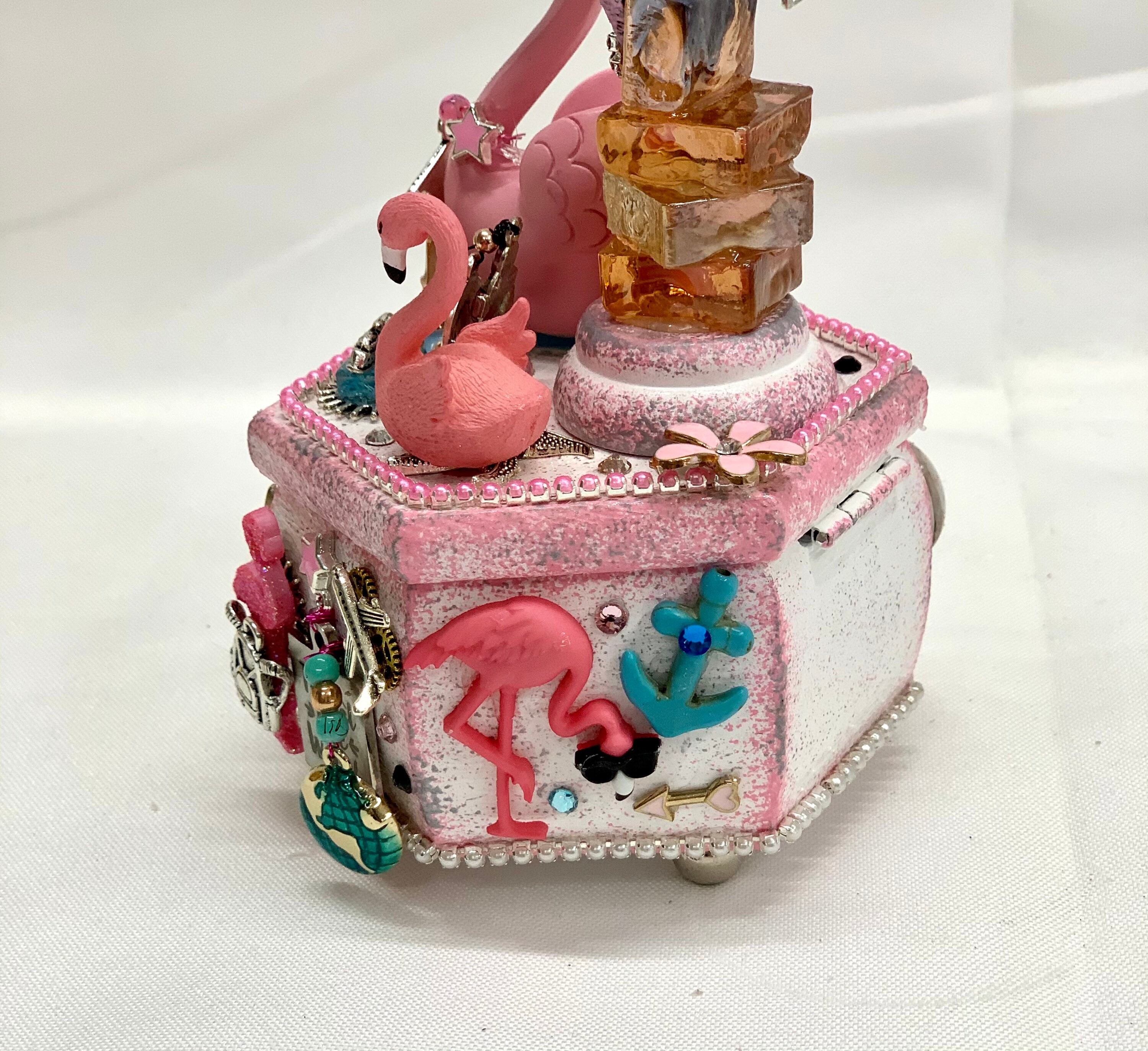 Flamingo Jewelry Box crucero y viaje regalo temático con Etsy