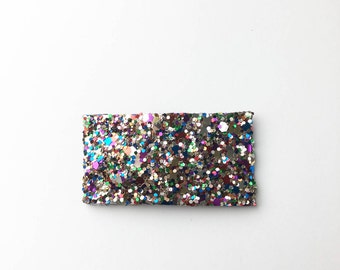 Multicolored chunky glitter snapclip/ chunky glitter snapclip