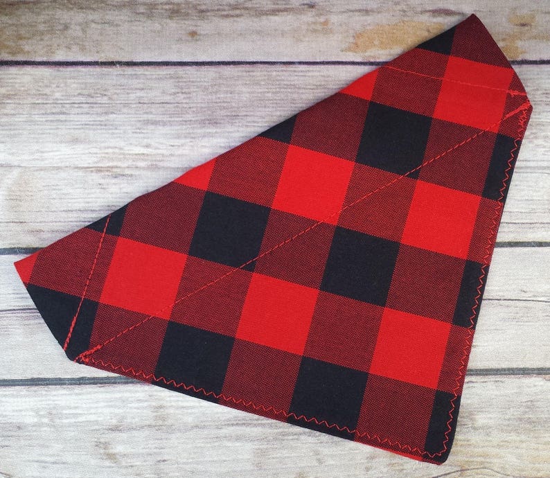 buffalo plaid dog bandana