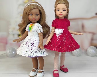 Crochet Doll Dress Pattern: "Noel" Outfit for 13" Paola Reina Dolls (PDF)