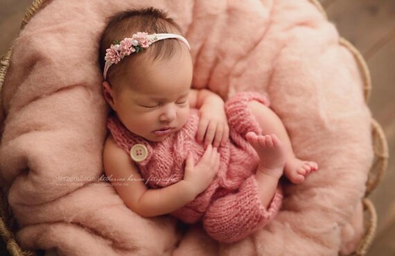 Mohair Romper Neugeborene, Newborn Photography Prop, Baby Strampler Strick, Neugeborenen Fotoshooting Outfit