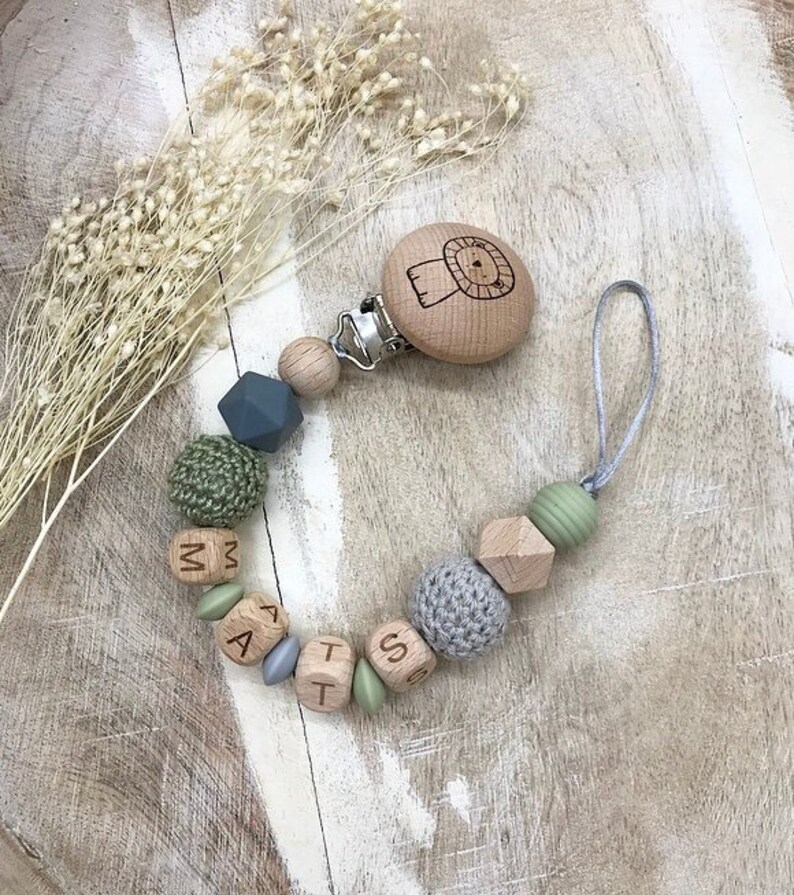 Pacifier chain personalized engraved Pacifier chain personalized engraved