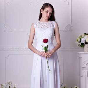 White Lace Wedding Dress Under 100. Inexpensive Long Floral Lace and ...