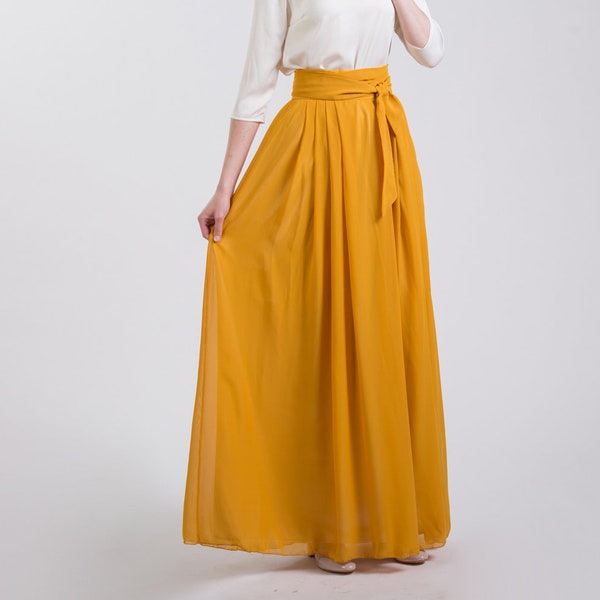 Long Chiffon Full Skirt main image 1