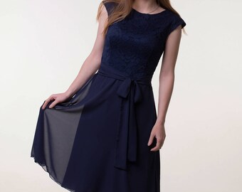 navy short dress for wedding