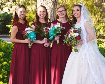 15+ Wine Bridesmaid Dresses