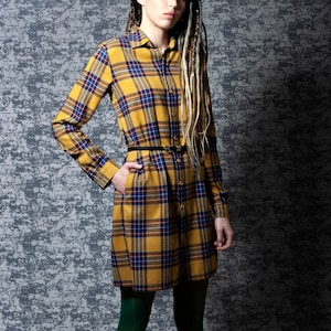 Tartan Shirtdress Etsy UK