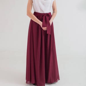 Burgundy Skirt Etsy Singapore