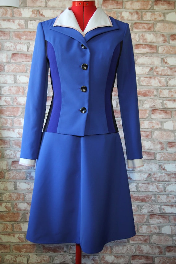 Inspired By Peggy Carter Blue Costume Agent Carter Cosplay Etsy