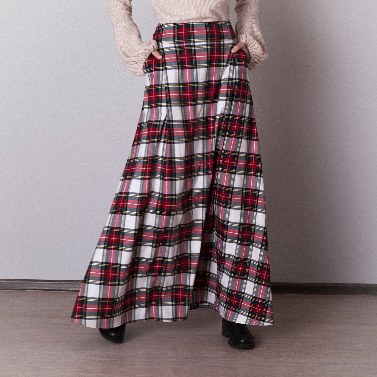 Purple plaid skirt etsy hot sale