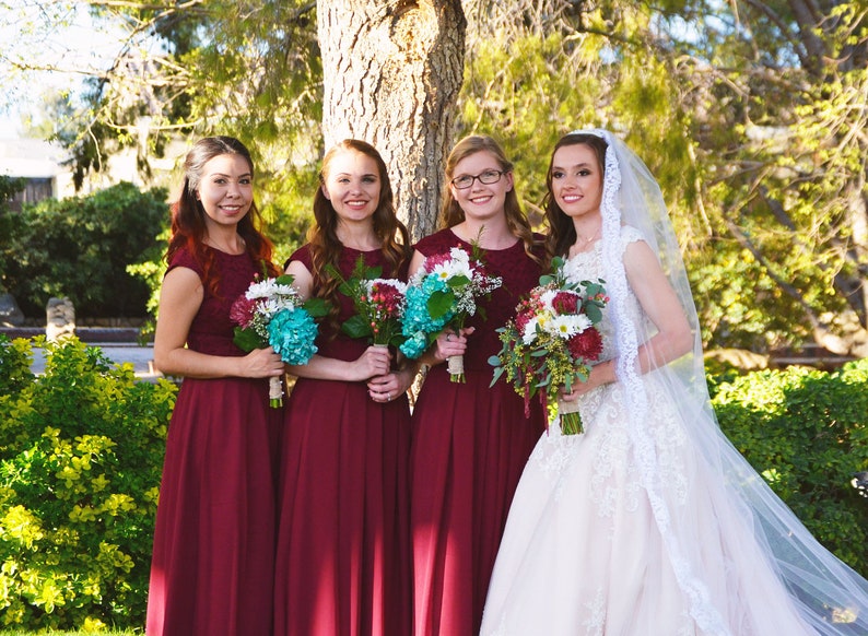 Burgundy Color Bridesmaid Dresses