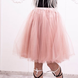 Pink tulle skirt. Soft luxury tulle bridesmaid skirt - any length, over 100 colors
