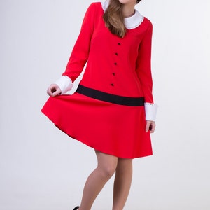 Veruca Salt dress red. Halloween outfit. Girl birthday party costumel measurements image 2