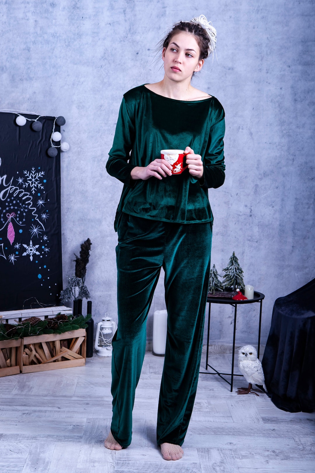 Velvet Pajama Set for Velvet Home Velvet Pants and