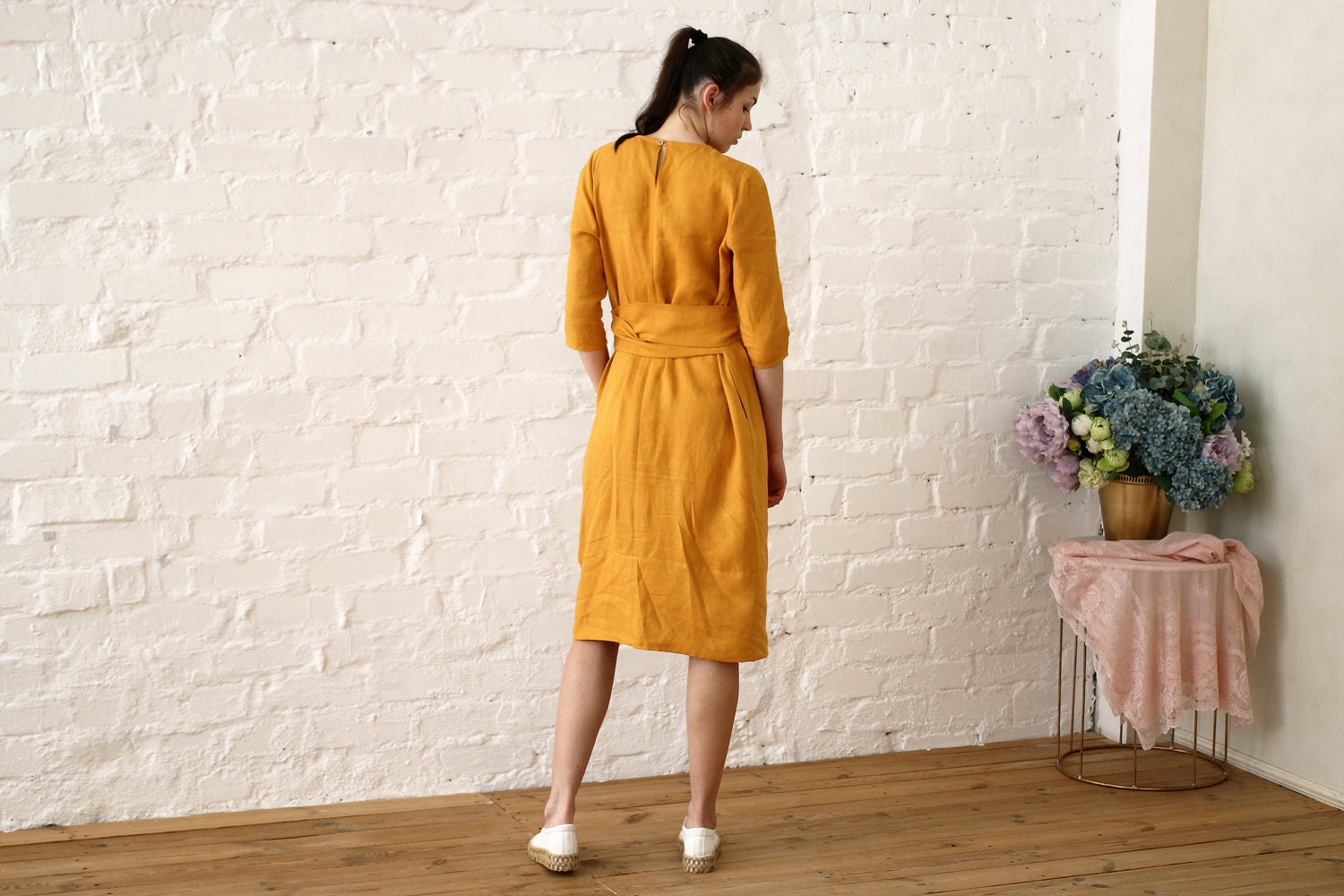 Lina Mustard Dress