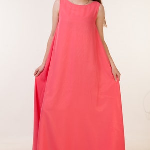 Chiffon Coral Bridesmaid Dress Bohemian. Long Chiffon Dress - Etsy