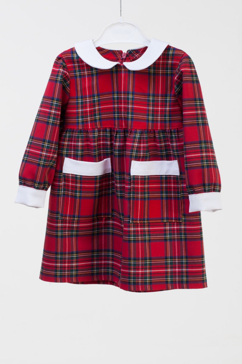 Mother daughter red plaid dress Mother daughter matching dress Mommy and me party outfit Mommy and me matching christmas dresses image 4