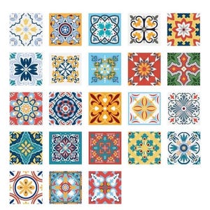 Sticker journal style carrelage marocain en flocons